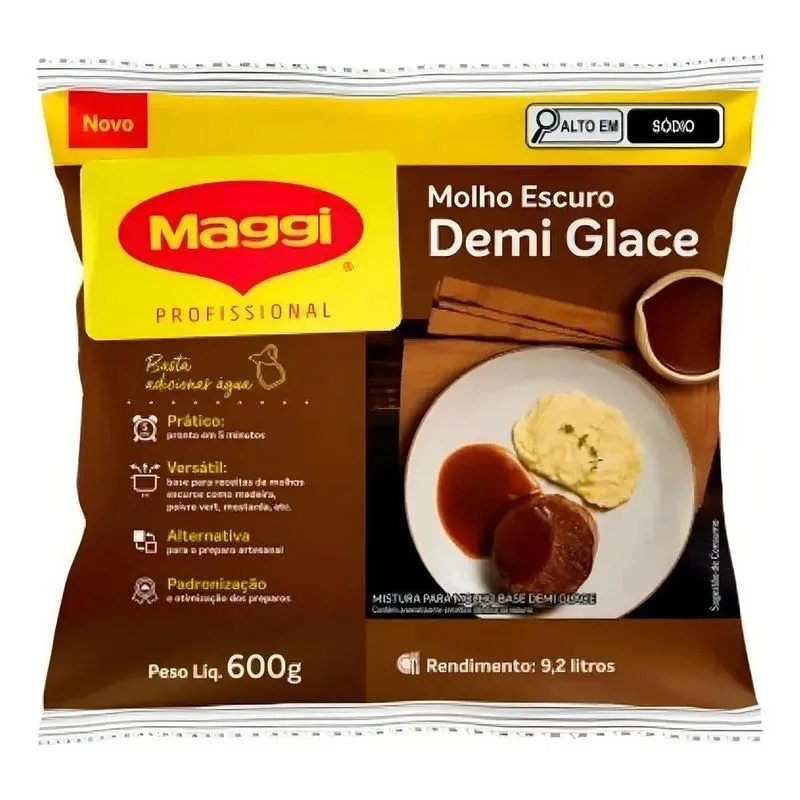 Molho Demi Glacê Escuro 600g Maggi Nestle Profissional