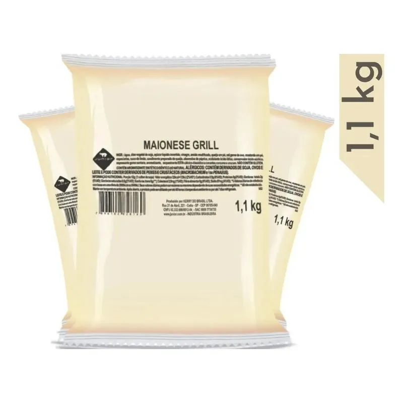 Maionese Grill Junior Embalagem Economica Pouch - 1,1kg