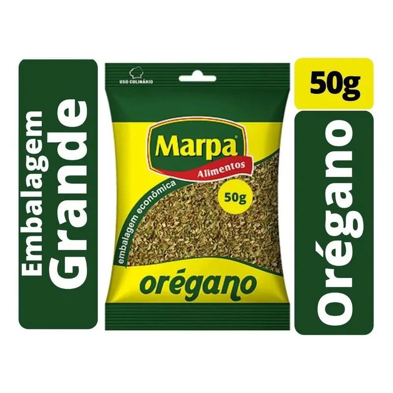 Orégano Ervas Especiarias Tempero 50g Marpa Alimentos