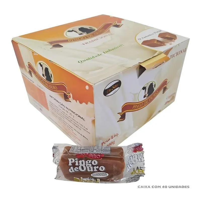 Pingo De Ouro Doce Leite Cremoso Com 40 Unidades
