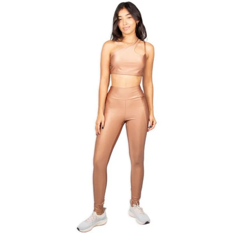 Conjunto Colcci Top E Calça Legging Marrom P G / Marrom