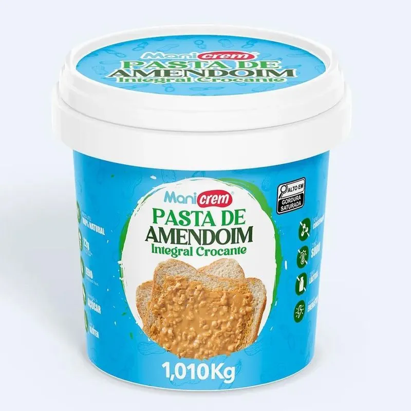 Pasta De Amendoim Integral Manicrem 100% Amendoim - 1 Kg Sab