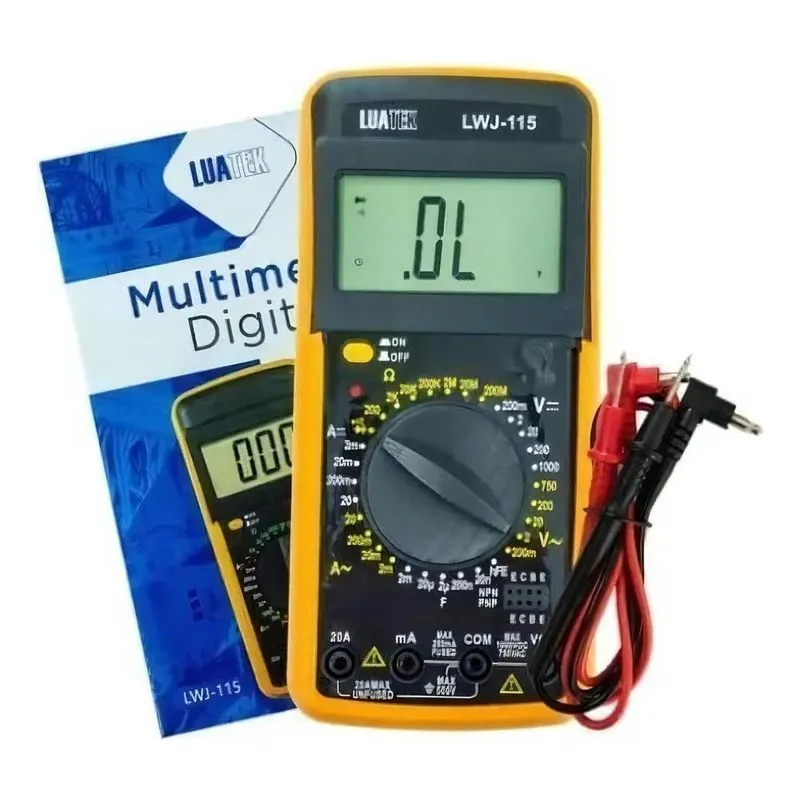 2x Multimetro Digital Automotivo Com Cabo Aviso Sonoro Dt920