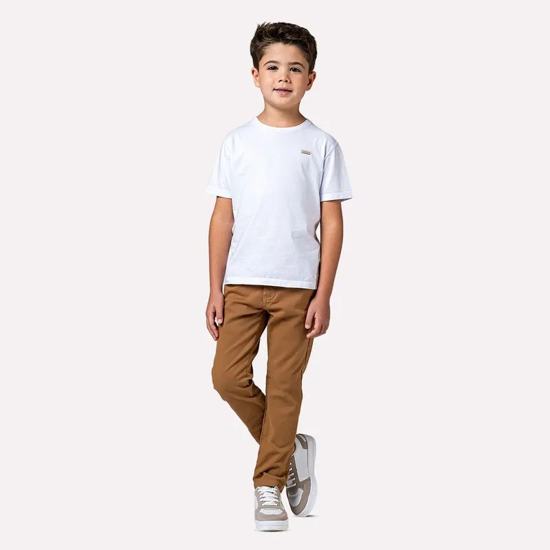Calça Infantil Menino Jeans Mania Kids MK3353.MOSTARDA.8