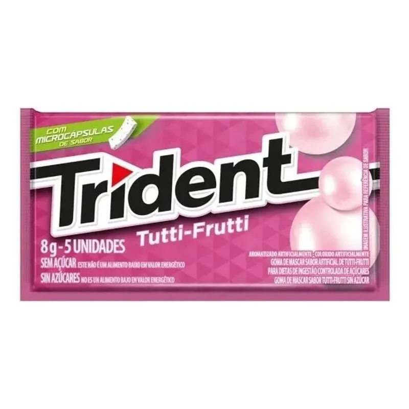 Goma De Mascar Sabor Tutti Frutti Trident 8g