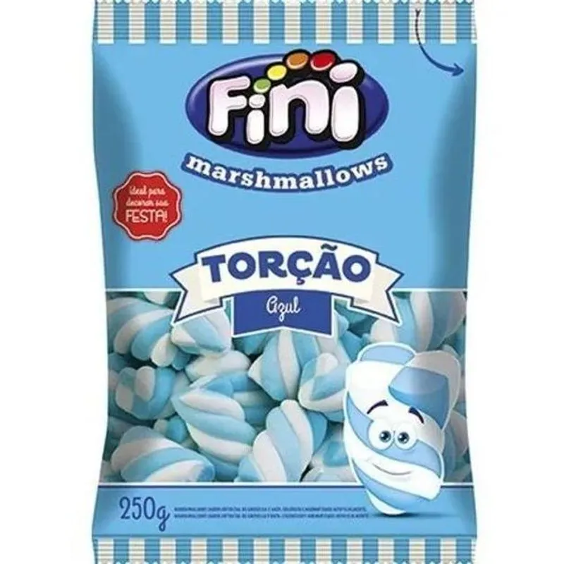 Marshmallow Fini Torcao (azul) 250gr Nata