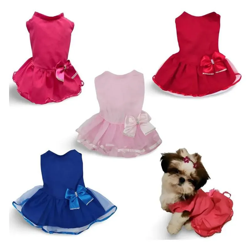 Roupinha De Bailarina Para Cães Cachorro Gato Vestid Pink P