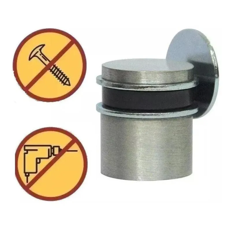 10x Prendedor Magnético Para Porta Fixação Sem Furos Escova