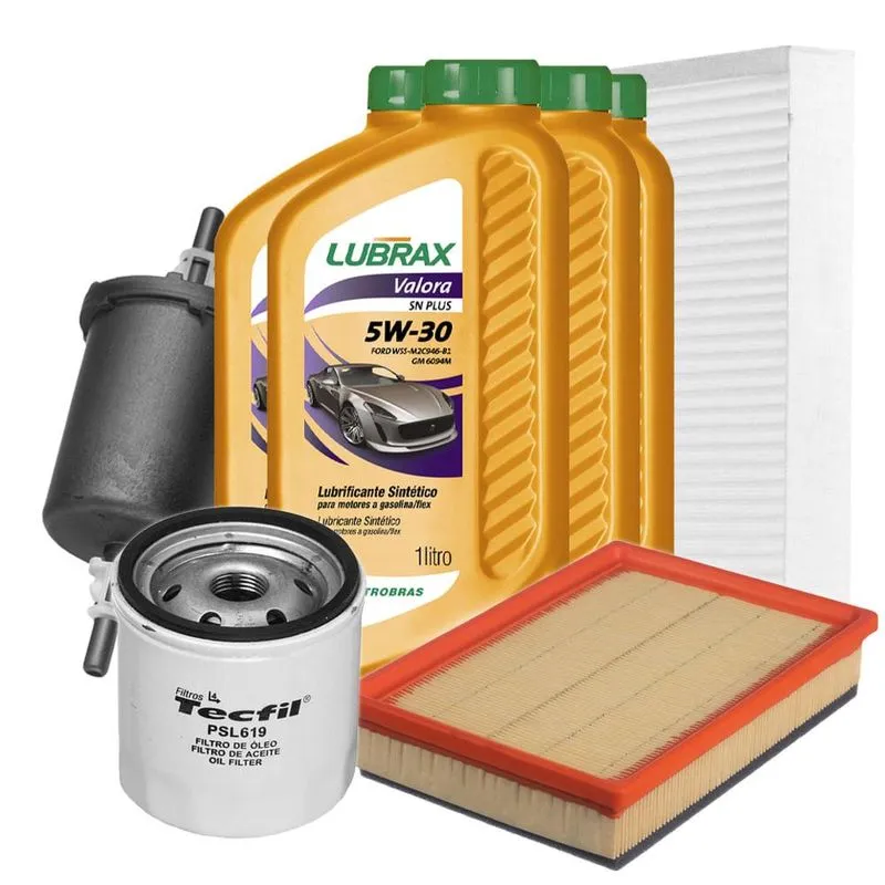 Kit Revisão Óleo 5w30 Valora Sn Plus +filtros Prisma 1.0 1.4