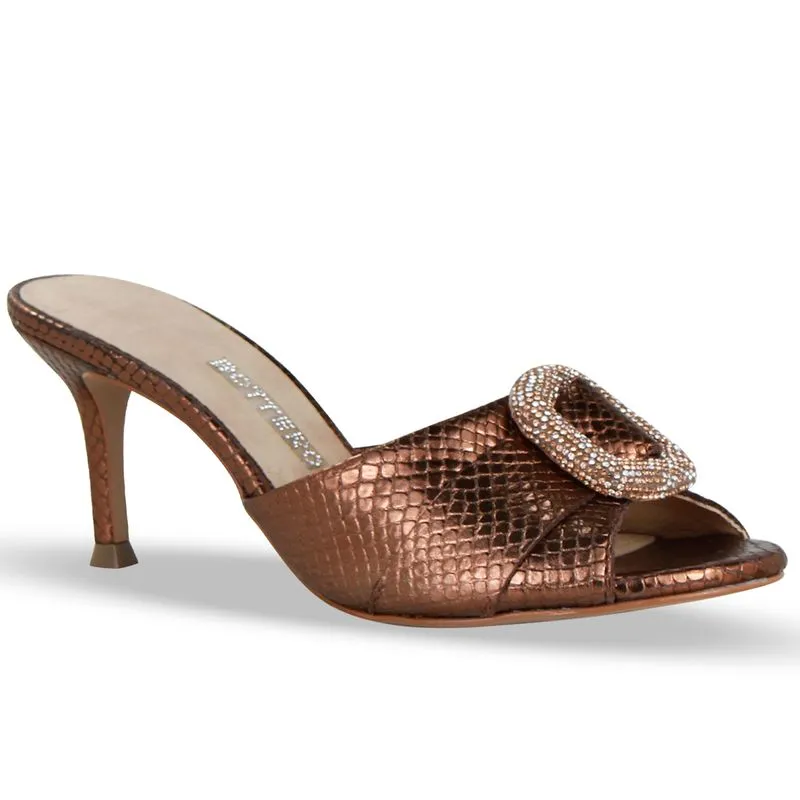 Sandália Couro Bronze 35
