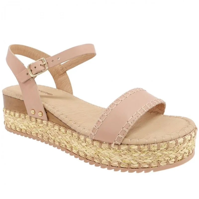 Sandália Fem Bottero Couro Flatform Marrom Claro 364201-4