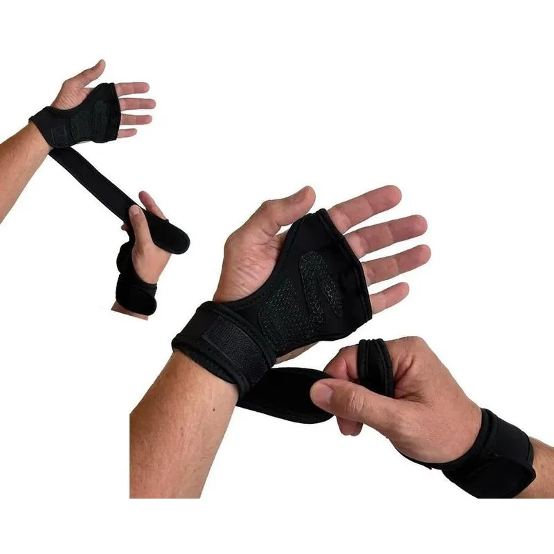 5x Luva Academia Feminina E Masculina Grip Hook Treino Cross