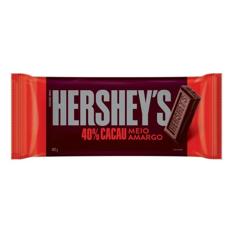 Barra De Chocolate Meio Amargo 40% 82g Hershey's