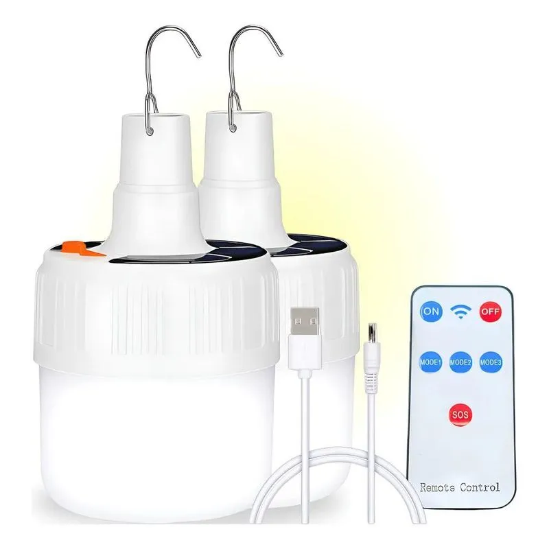 10x Kit 2 Lâmpada Lampião Camping Led Potente Recarregável