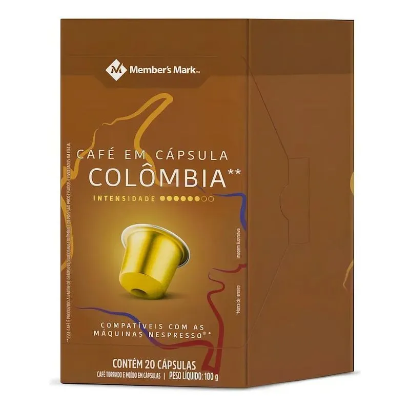 Café Cápsula Members Colômbia Compatível Nespresso 20 Unidad