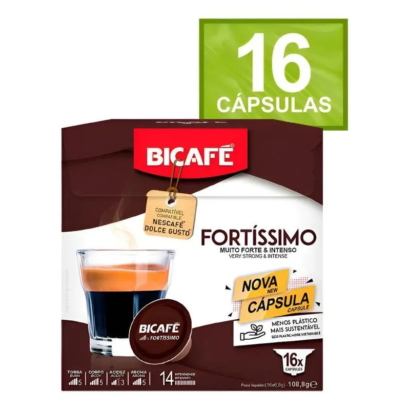 Cápsula De Café Bicafé Fortíssimo Para Máquinas Dolce Gusto