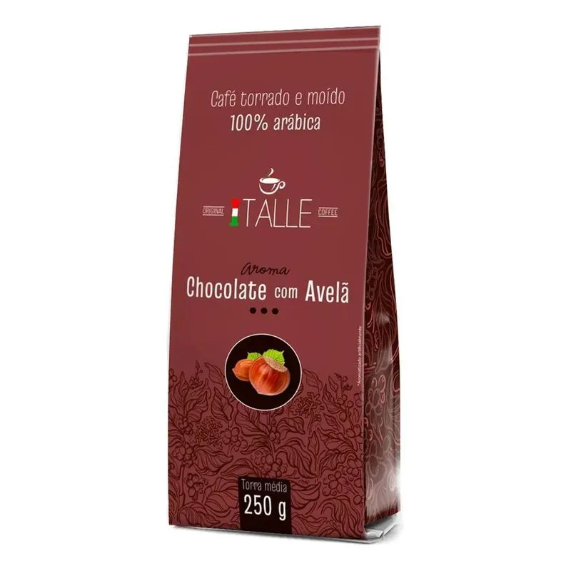 Café Torrado E Moído Chocolate Com Avelã Café Italle 250g