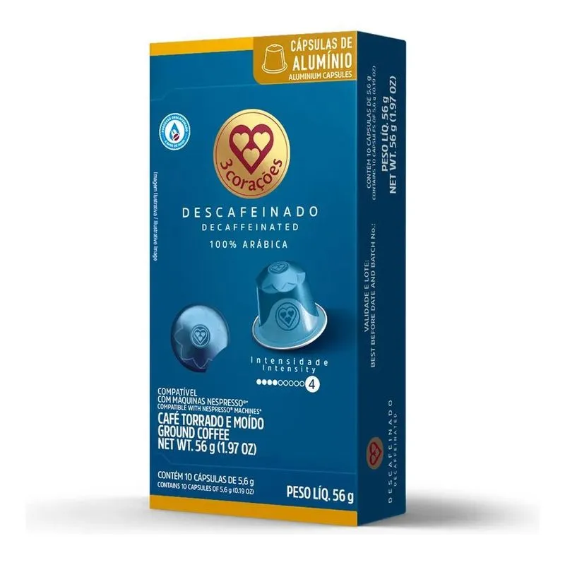 3 Corações Cápsulas Compátiveis Café Em Capsula - 10 - Unida