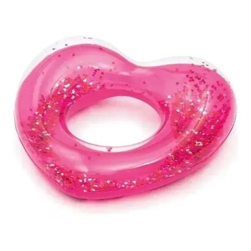 2x Boia Infantil Coração Blogueirinha Com Glitter Piscina 90