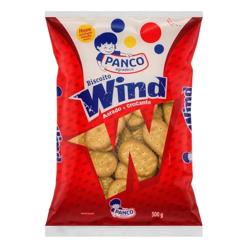 Biscoito Salgadinho Wind Panco - 500 G - 1 Unidade - Bolacha