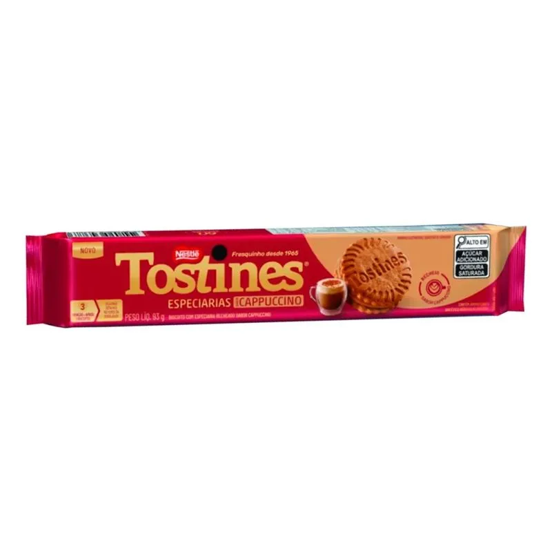 Recheadas Tostines Bolacha Recheada De Cappuccino 93 G