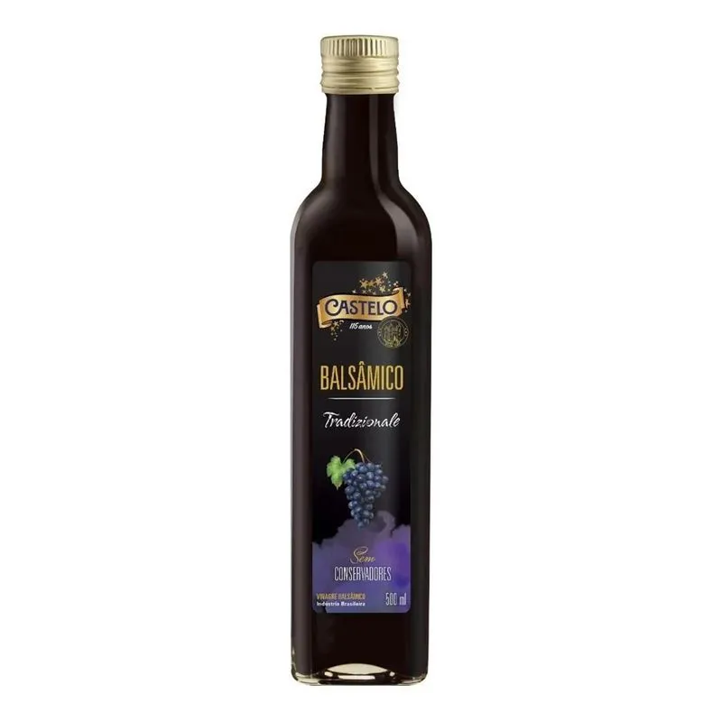 Vinagre Balsâmico Castelo Tradizionale Vidro 500ml