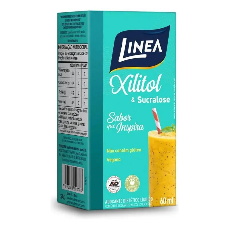 Adoçante Xilitol Líquido Linea De 60ml