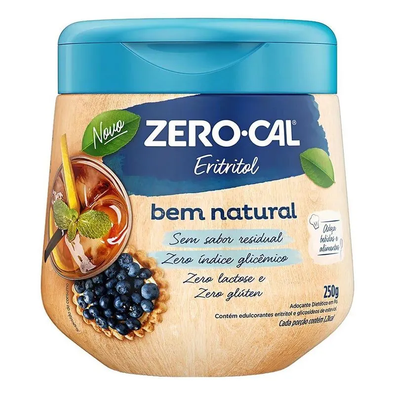 Adoçante Em Pó Eritritol Zero Lactose Zero Cal Pote 250g