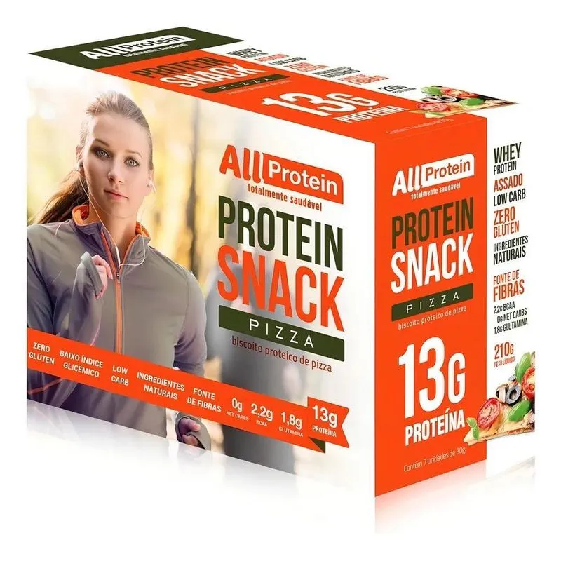 Caixa De Protein Snack Pizza 7 Unidades De 30g - All Protein