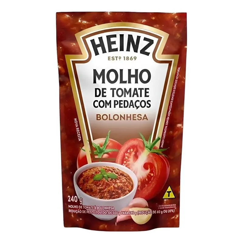 Molho De Tomate Bolonhesa Heinz 240grs