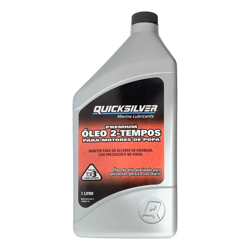 2x Óleo Tcw3 Quicksilver 2 Tempos Todos Motor De Popa 1 Litr