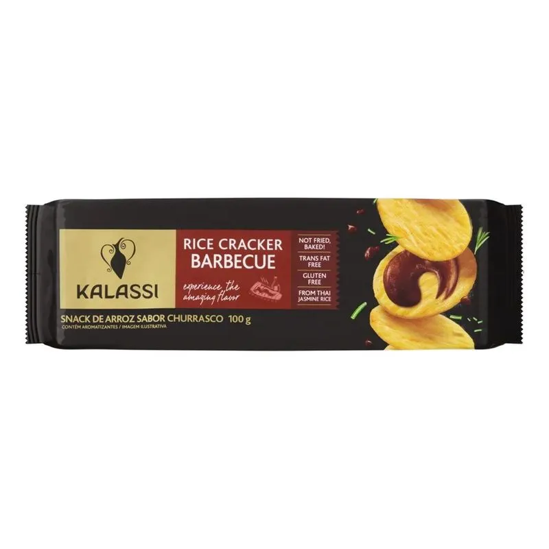 Snack De Arroz Kalassi Churrasco Sem Glúten 100 G