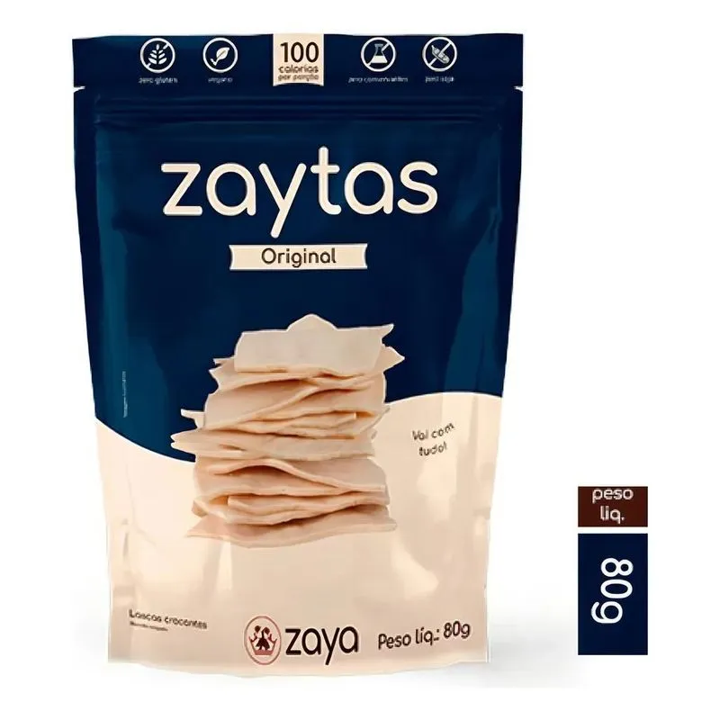 Zaytas Lascas Crocantes Sem Gluten Vegano 80g