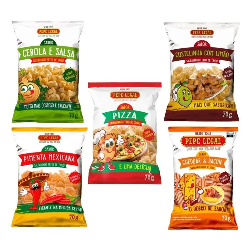 Salgadinhos Pepe Legal Sabores Petiscos 5 Unidades