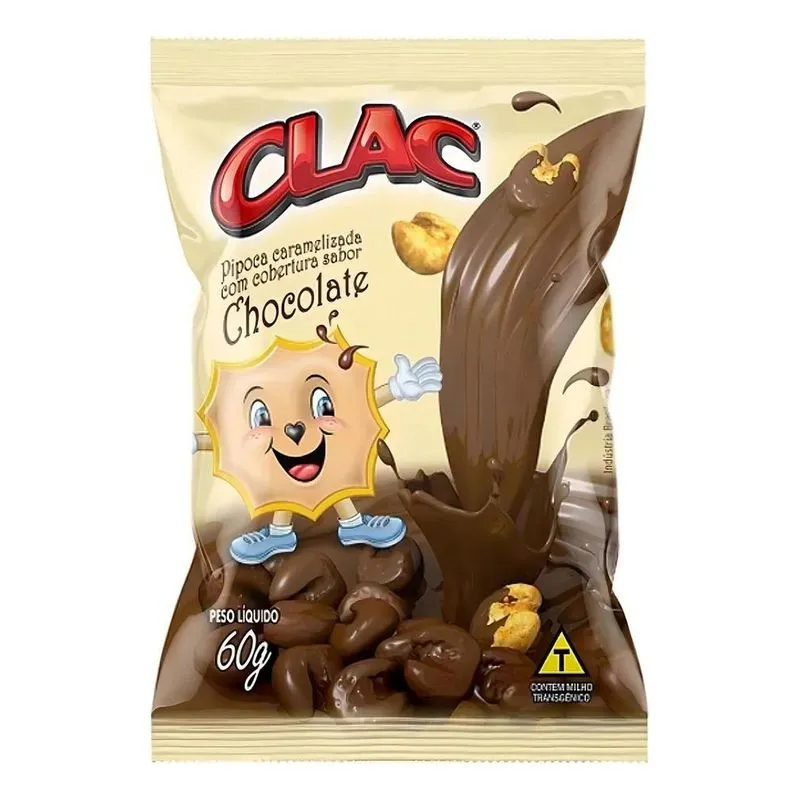 Pipoca Doce Caramelizada Com Cobertura De Chocolate Clac 60g