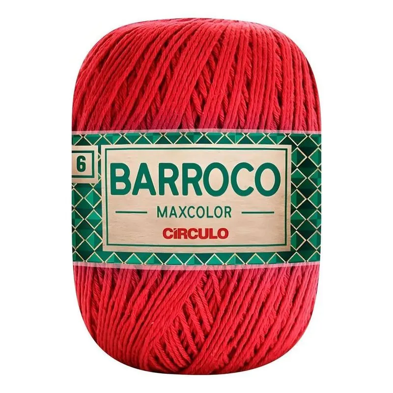Barroco Maxcolor N6 Círculo 400g 452mts Cor 3402- Vermelho C