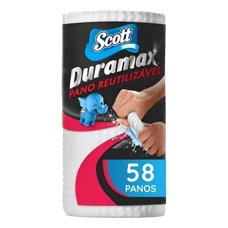 Pano Multiuso Scott Duramax Reutilizável Branco - 58un