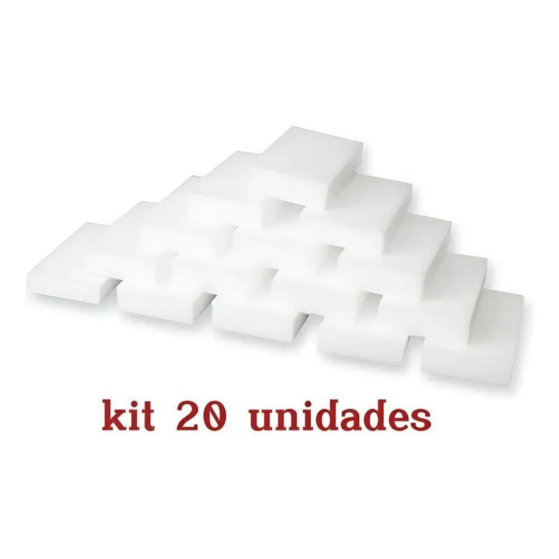 Kit 20 Esponja Mágica Bucha Melamina Tira Mancha Limpa Tudo