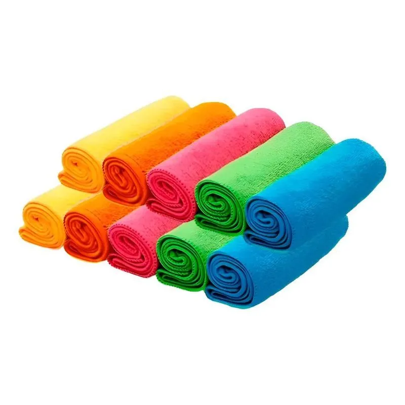 Pano Para Limpeza Variall Microfibra Pano Azul 8 U Pacote X