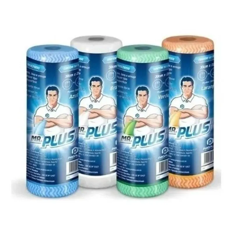 Rolo De Pano Tipo Perfex Multiuso 30cmx25m 50 Unid Mr. Plus