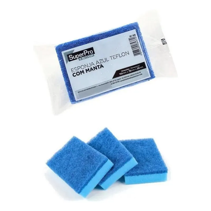 3 Esponja Louça Não Risca Teflon Panela Frigideira Bettanin
