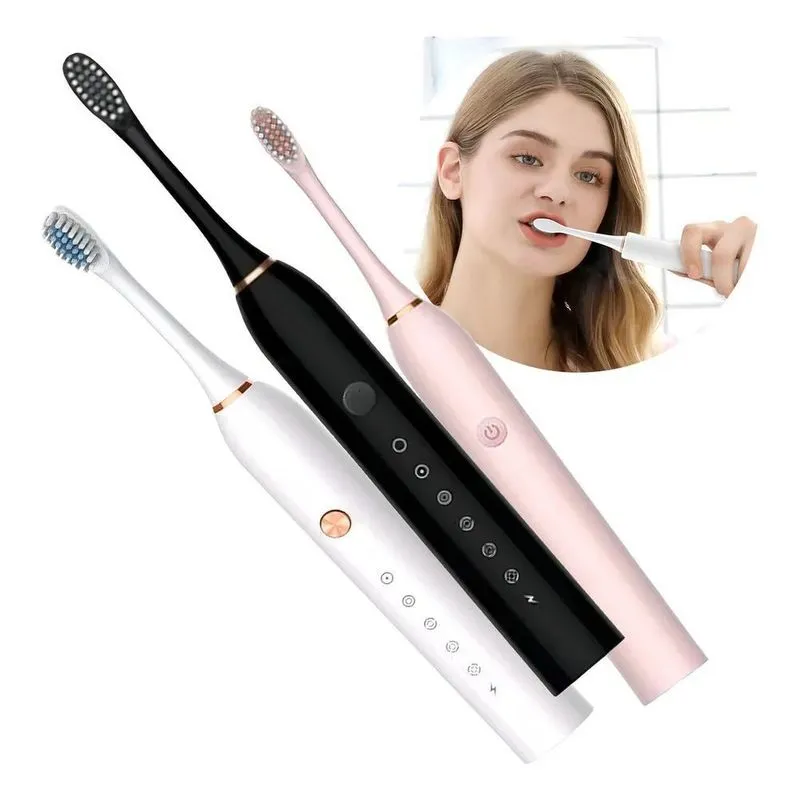 Escova De Dente Dental Elétrica Vibratória Recarregável Usb