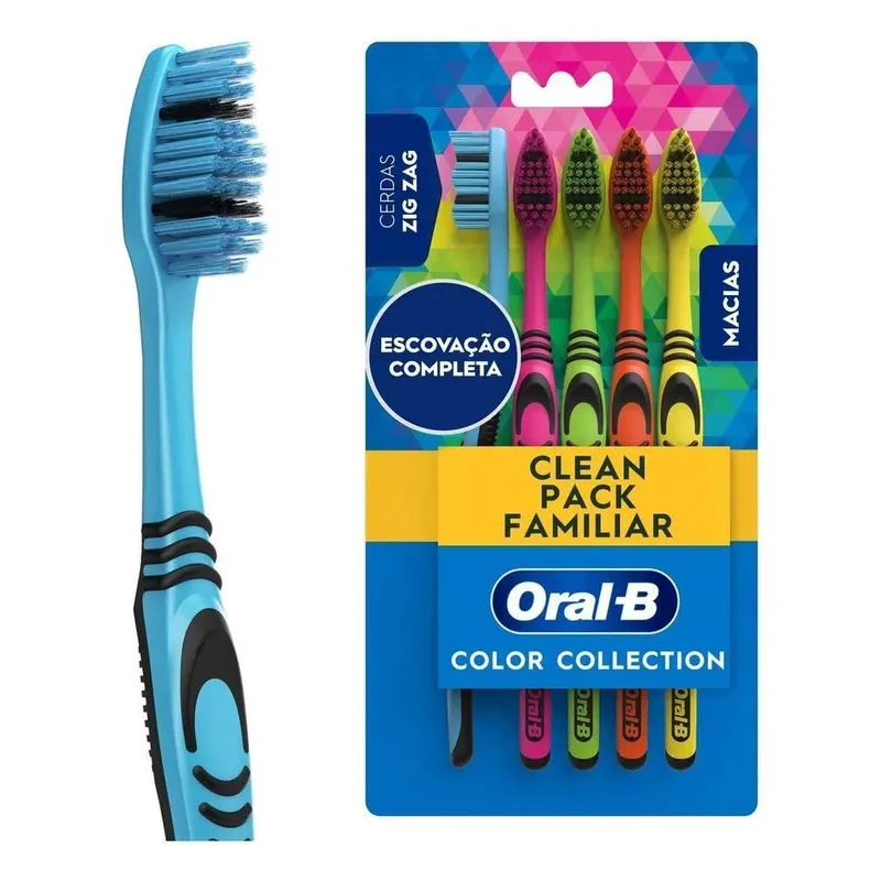 Escova De Dente Oral-b Color Collection 5 Unidades