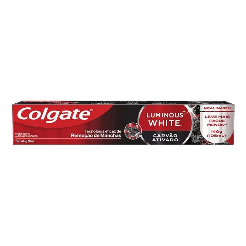 Creme Dental Clareador Colgate Luminous White Carvão Ativado