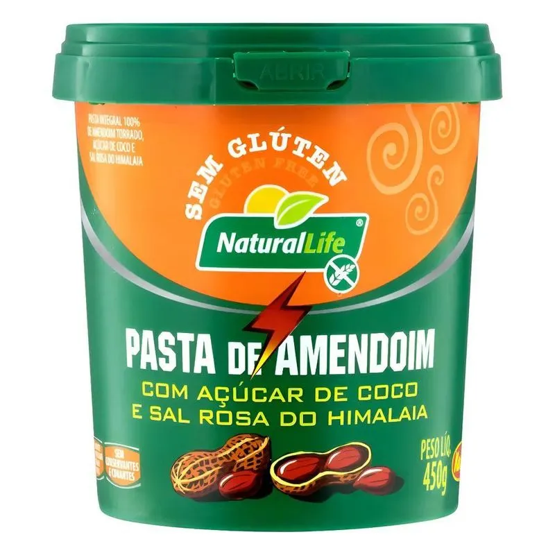 Pasta De Amendoim Com Açúcar De Coco E Sal Rosa Do Himalaia