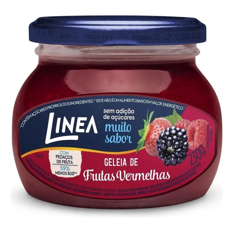 Geleia Linea Sabor Frutas Vermelhas De 230g
