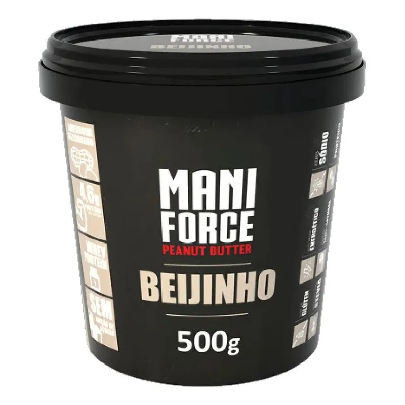 Maniforce Pasta De Amendoim Beijinho 500g Com Whey Protein