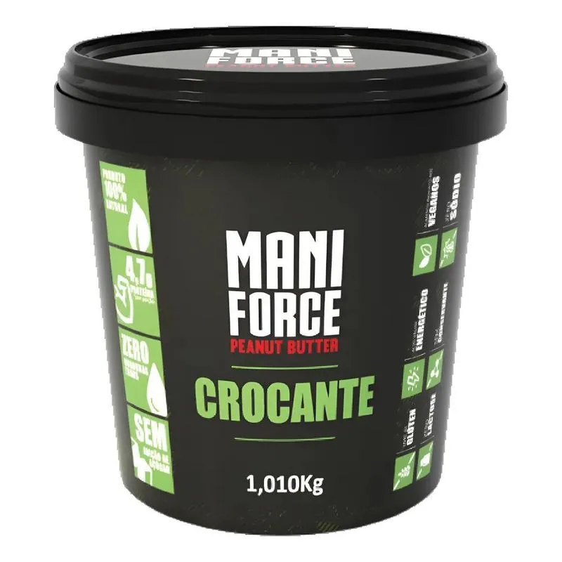 Maniforce Pasta De Amendoim Integral 100% Amendoim - 1kg Cro