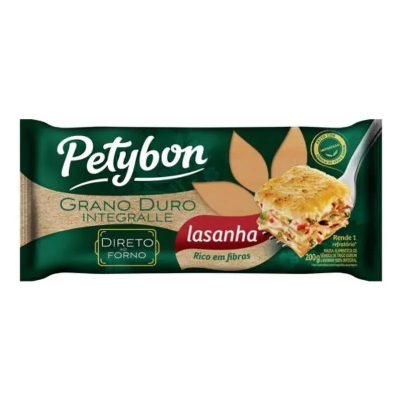 Petybon Massa Lasanha Integral Grano Duro Direto Ao Forno