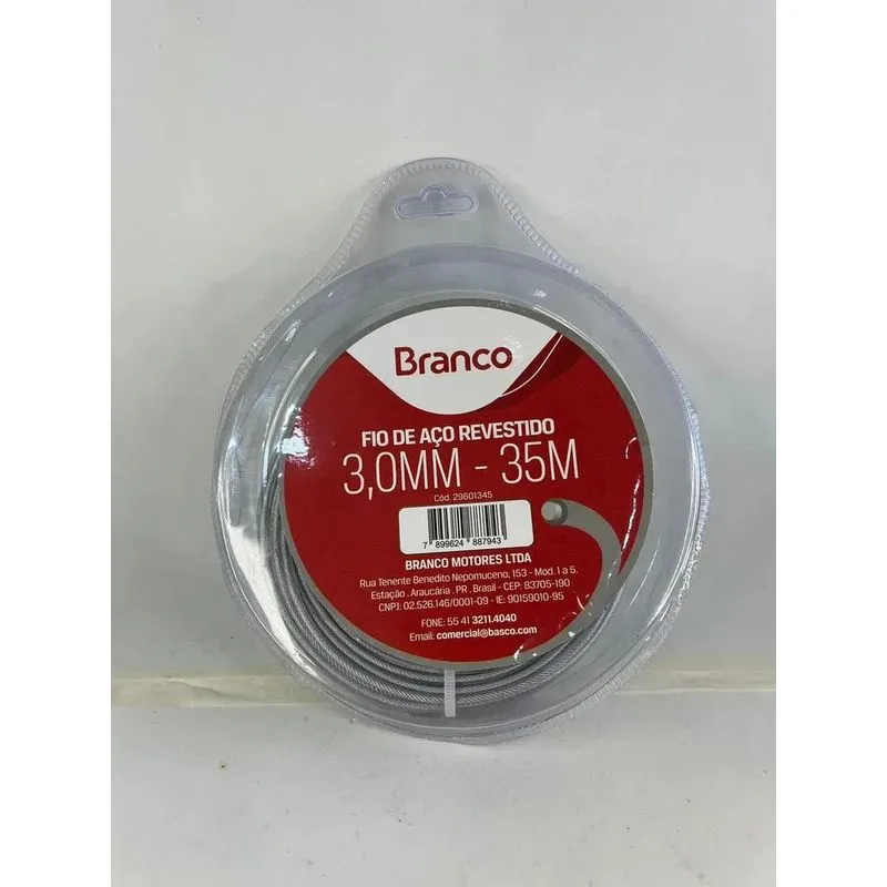 2x Branco Motores Fio Nylon Com Aço 3mm 35mtr Roçadeira Stih